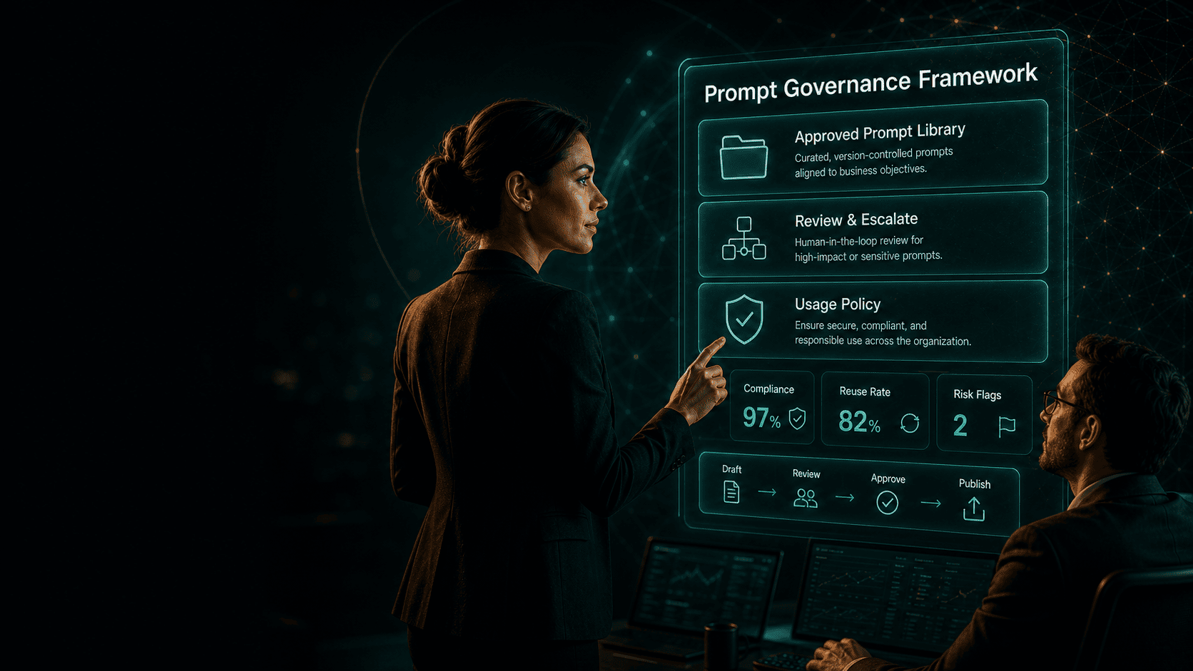 AI prompt governance for teams - Style, and Knowledge Bases - Hero