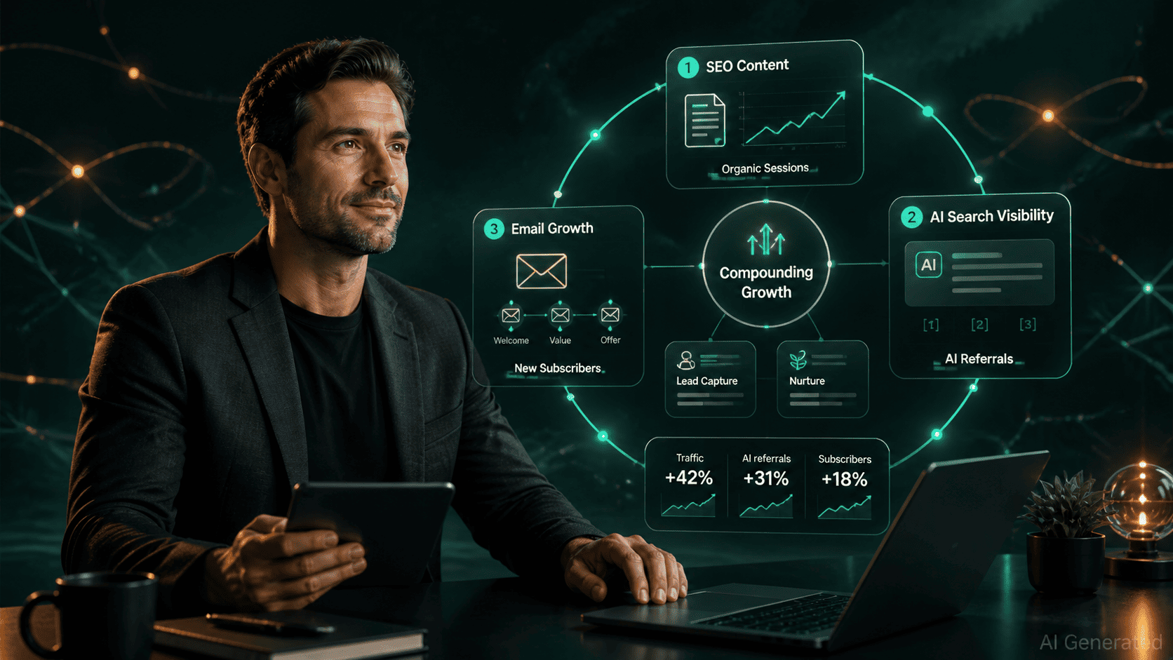 SEO AI search email growth loop - Hero Image